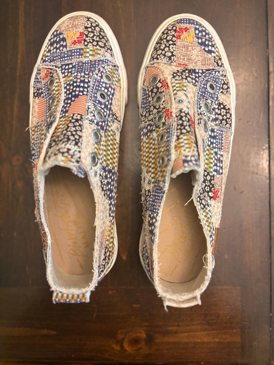 Blowfish Malibu Shoes - Women’s Blowfish Malibu Boho Multi-Color Patchwork Slip-On Sneakers